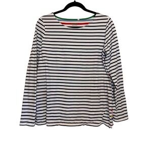 Boden Striped Long Sleeve Top Size 12 Preppy Nautical Casual‎ Coastal Colorful